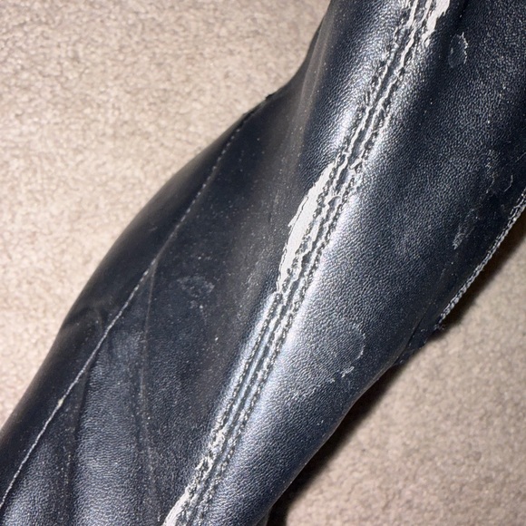 FLAWED Black Thigh High Stiletto Boots FLAWED - Picture 7 of 8